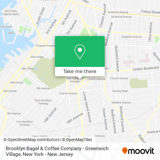 Brooklyn Bagel & Coffee Company - Greenwich Village map