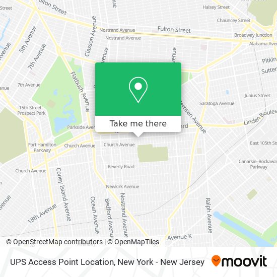 UPS Access Point Location map