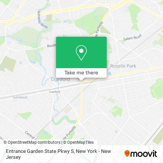 Entrance Garden State Pkwy S map