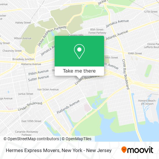 Hermes Express Movers map