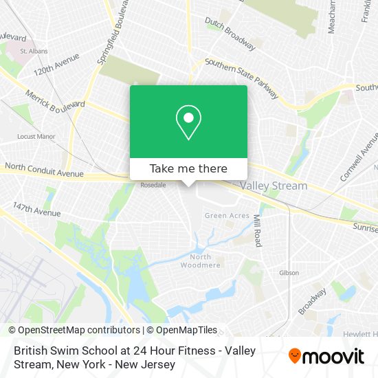 British Swim School at 24 Hour Fitness - Valley Stream map