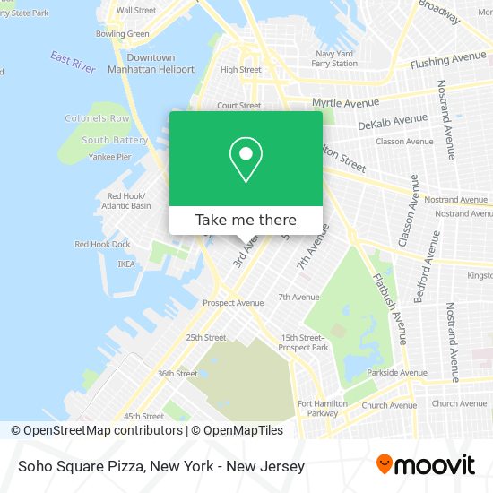 Soho Square Pizza map