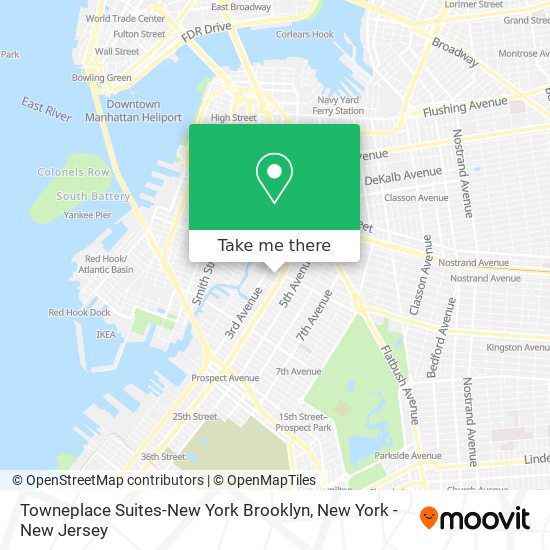 Towneplace Suites-New York Brooklyn map