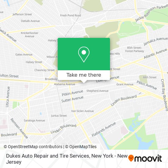 Dukes Auto Repair and Tire Services map