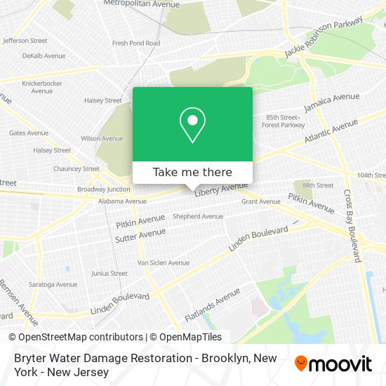 Bryter Water Damage Restoration - Brooklyn map