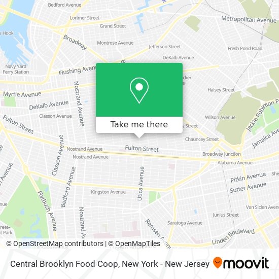 Mapa de Central Brooklyn Food Coop