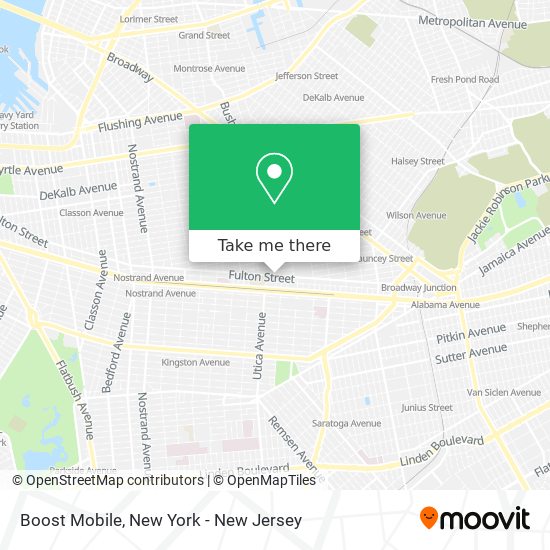 Mapa de Boost Mobile