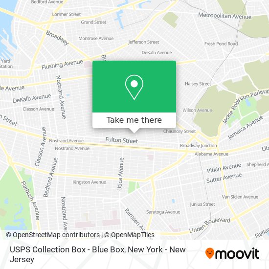 Mapa de USPS Collection Box - Blue Box