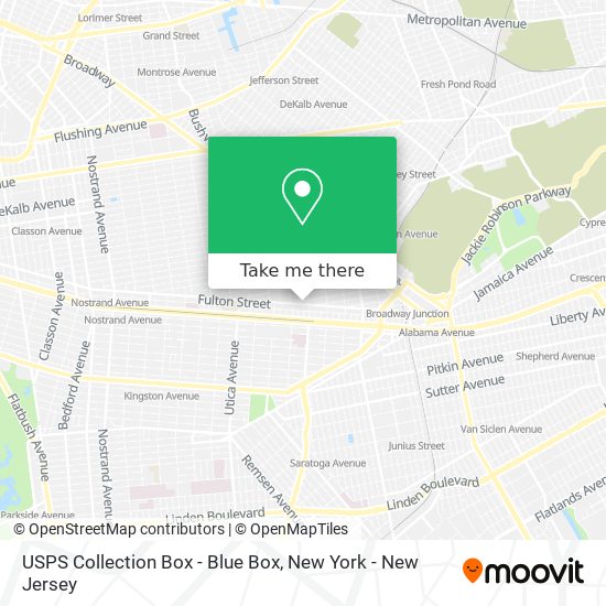 Mapa de USPS Collection Box - Blue Box