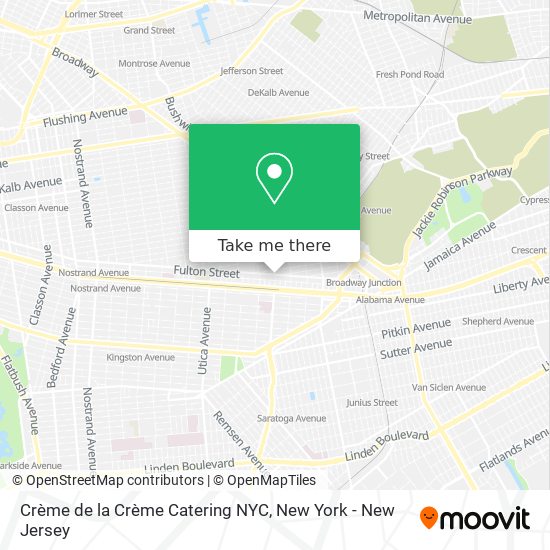 Crème de la Crème Catering NYC map