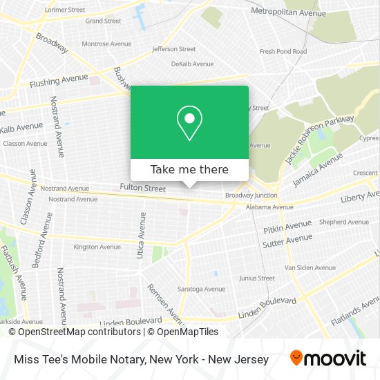 Miss Tee's Mobile Notary map