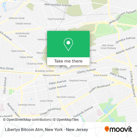 Mapa de Libertyx Bitcoin Atm