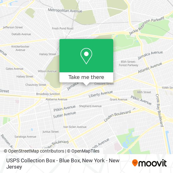 USPS Collection Box - Blue Box map