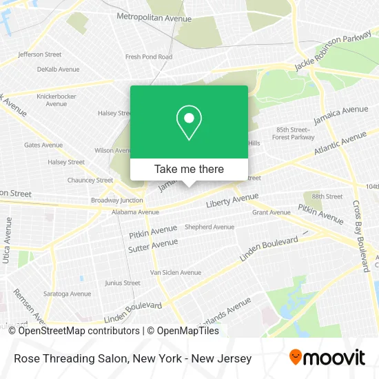 Mapa de Rose Threading Salon
