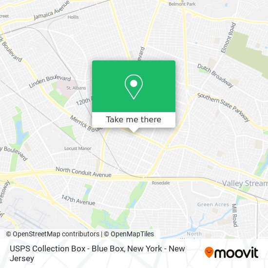 USPS Collection Box - Blue Box map