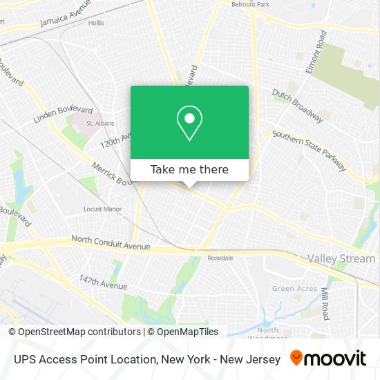 UPS Access Point Location map