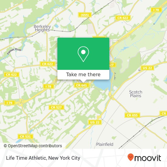 Life Time Athletic map