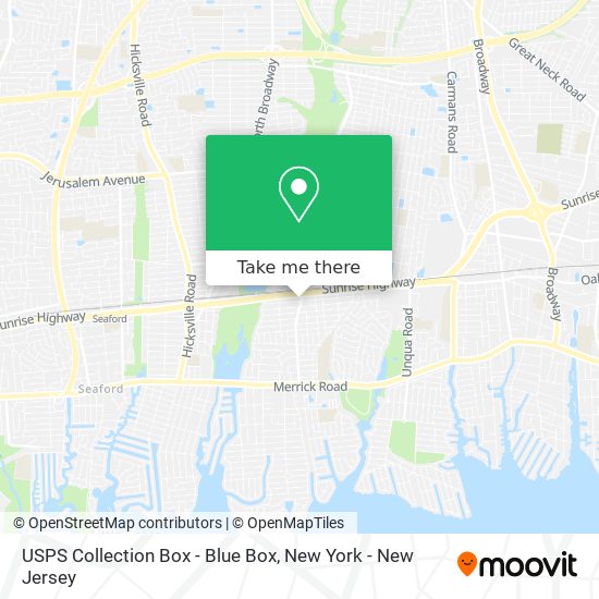 Mapa de USPS Collection Box - Blue Box