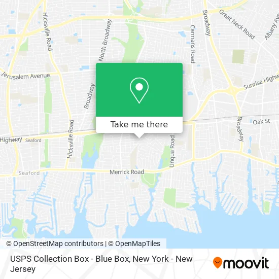 USPS Collection Box - Blue Box map