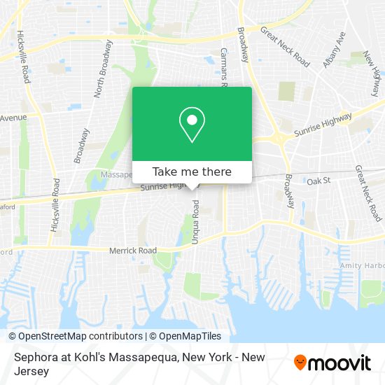 Sephora at Kohl's Massapequa map