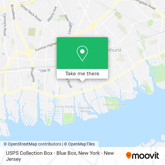 Mapa de USPS Collection Box - Blue Box