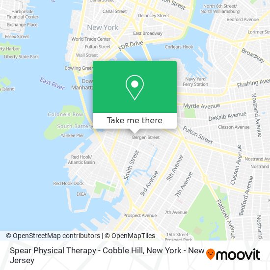 Mapa de Spear Physical Therapy - Cobble Hill