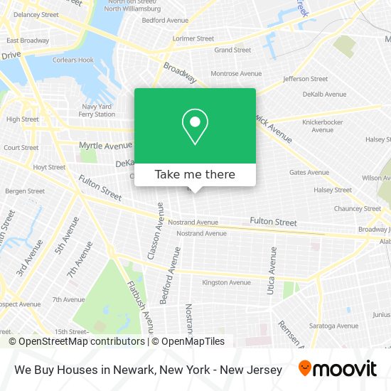 We Buy Houses in Newark map