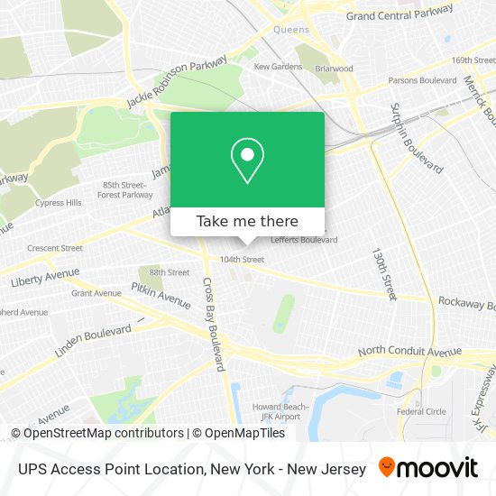 Mapa de UPS Access Point Location