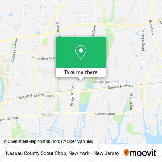 Nassau County Scout Shop map