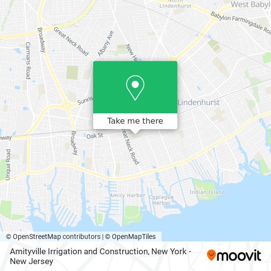 Amityville Irrigation and Construction map