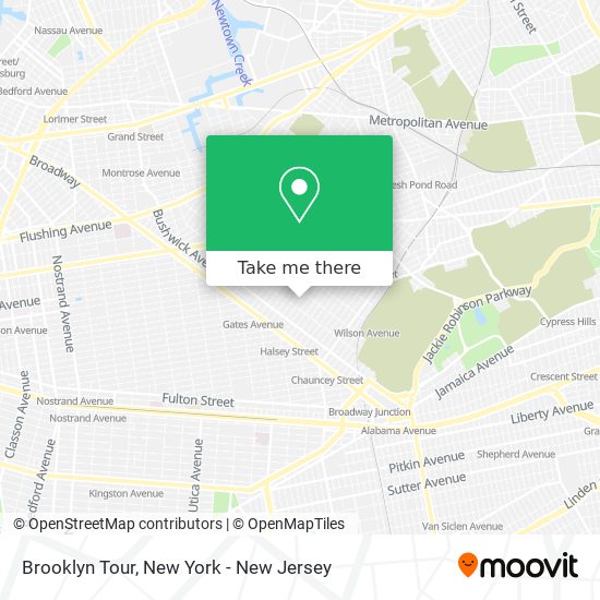 Brooklyn Tour map