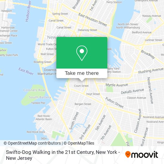 Swifto-Dog Walking in the 21st Century map