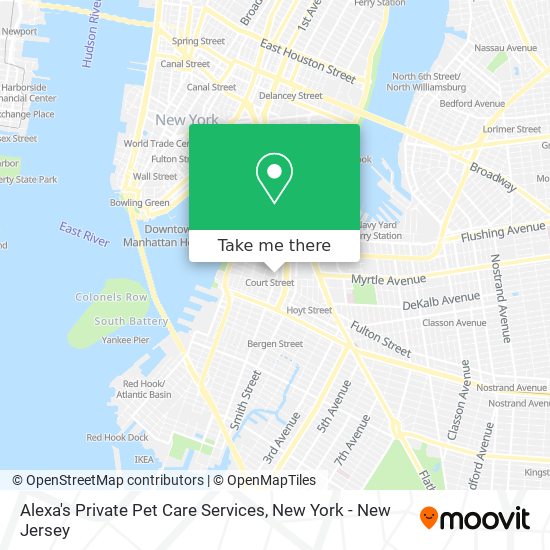Alexa's Private Pet Care Services map