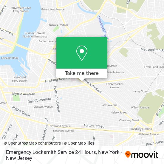 Mapa de Emergency Locksmith Service 24 Hours