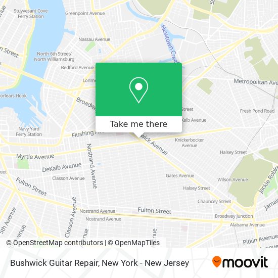 Mapa de Bushwick Guitar Repair