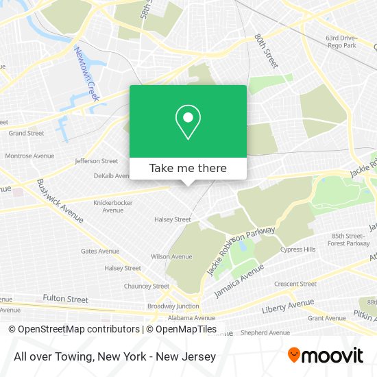 All over Towing map