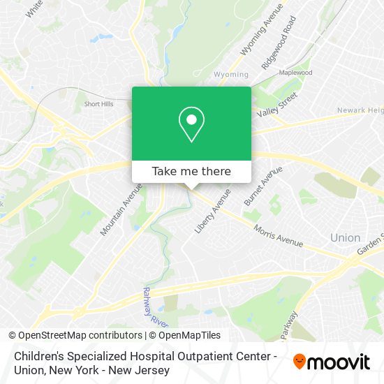 Mapa de Children's Specialized Hospital Outpatient Center - Union