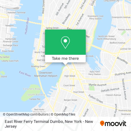 Mapa de East River Ferry Terminal Dumbo