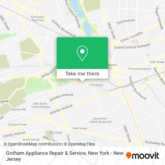 Gotham Appliance Repair & Service map