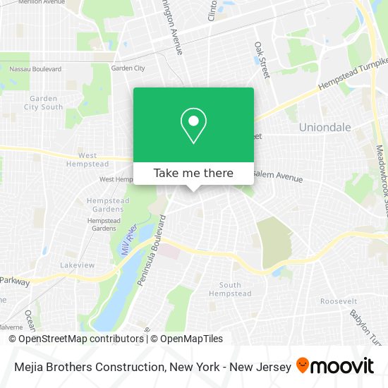 Mejia Brothers Construction map