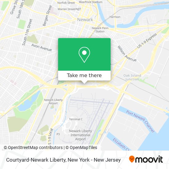 Mapa de Courtyard-Newark Liberty
