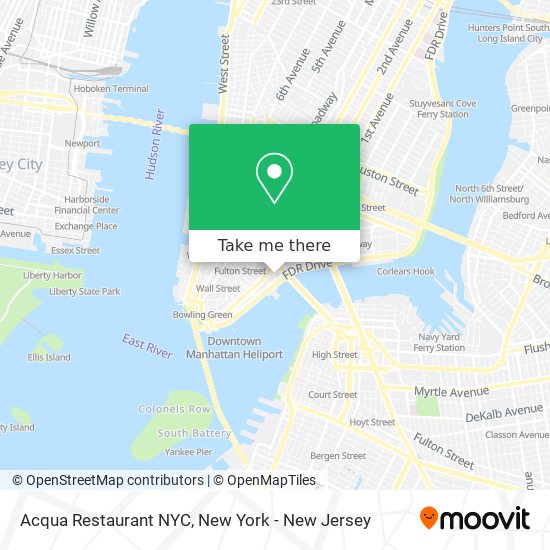 Acqua Restaurant NYC map