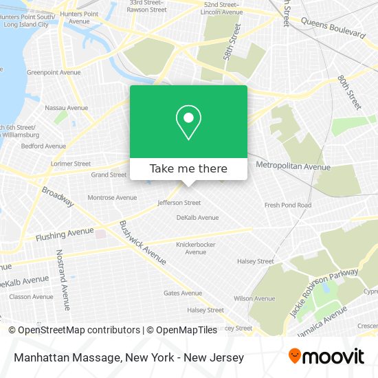 Mapa de Manhattan Massage