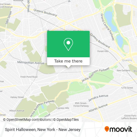 Mapa de Spirit Halloween