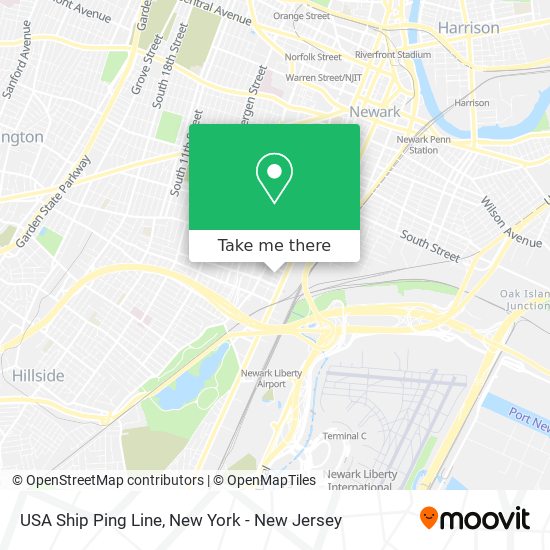 Mapa de USA Ship Ping Line