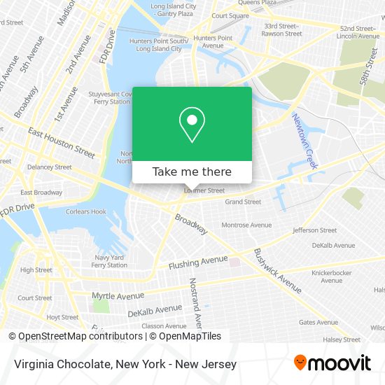 Mapa de Virginia Chocolate