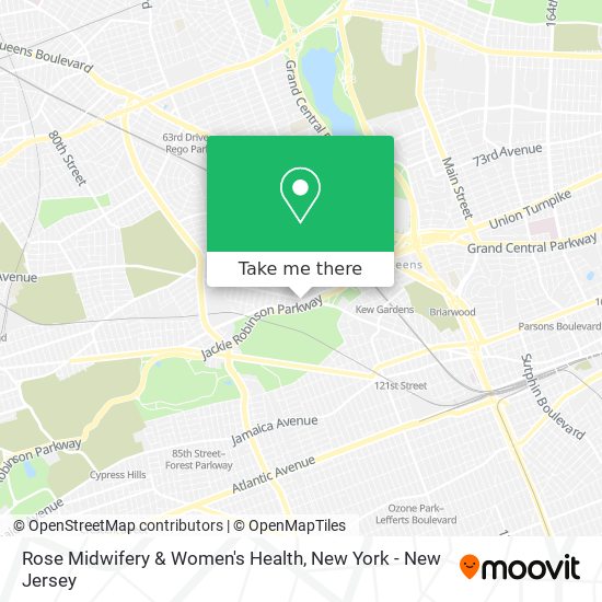Rose Midwifery & Women's Health map