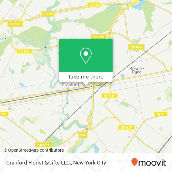 Cranford Florist &Gifts LLC. map