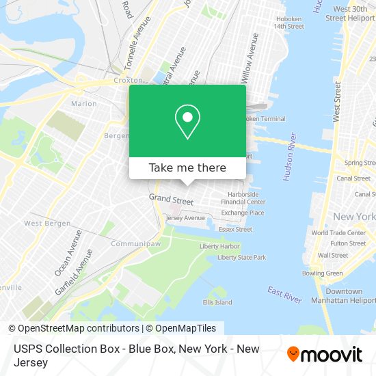 USPS Collection Box - Blue Box map