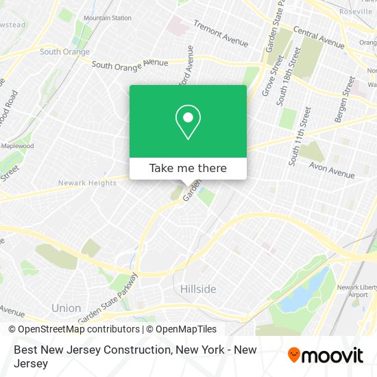 Best New Jersey Construction map